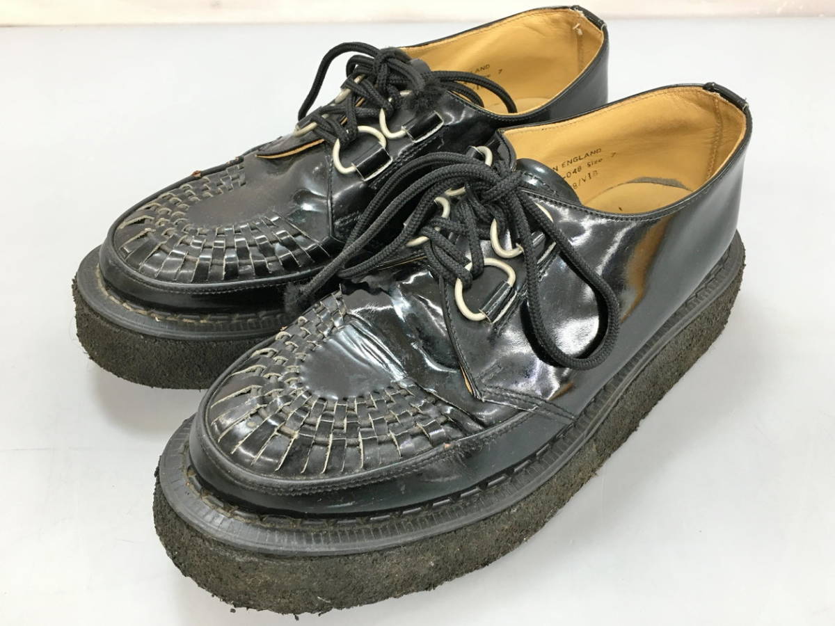 新品 英国製 ジョージコックス 3588 V エナメルレザー ラバーソール