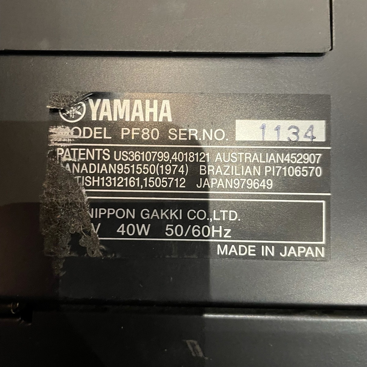 Yamaha pf-80 Electronic Piano ヤマハ 電子ピアノ ジャンク -GrunSound-f389-_画像6