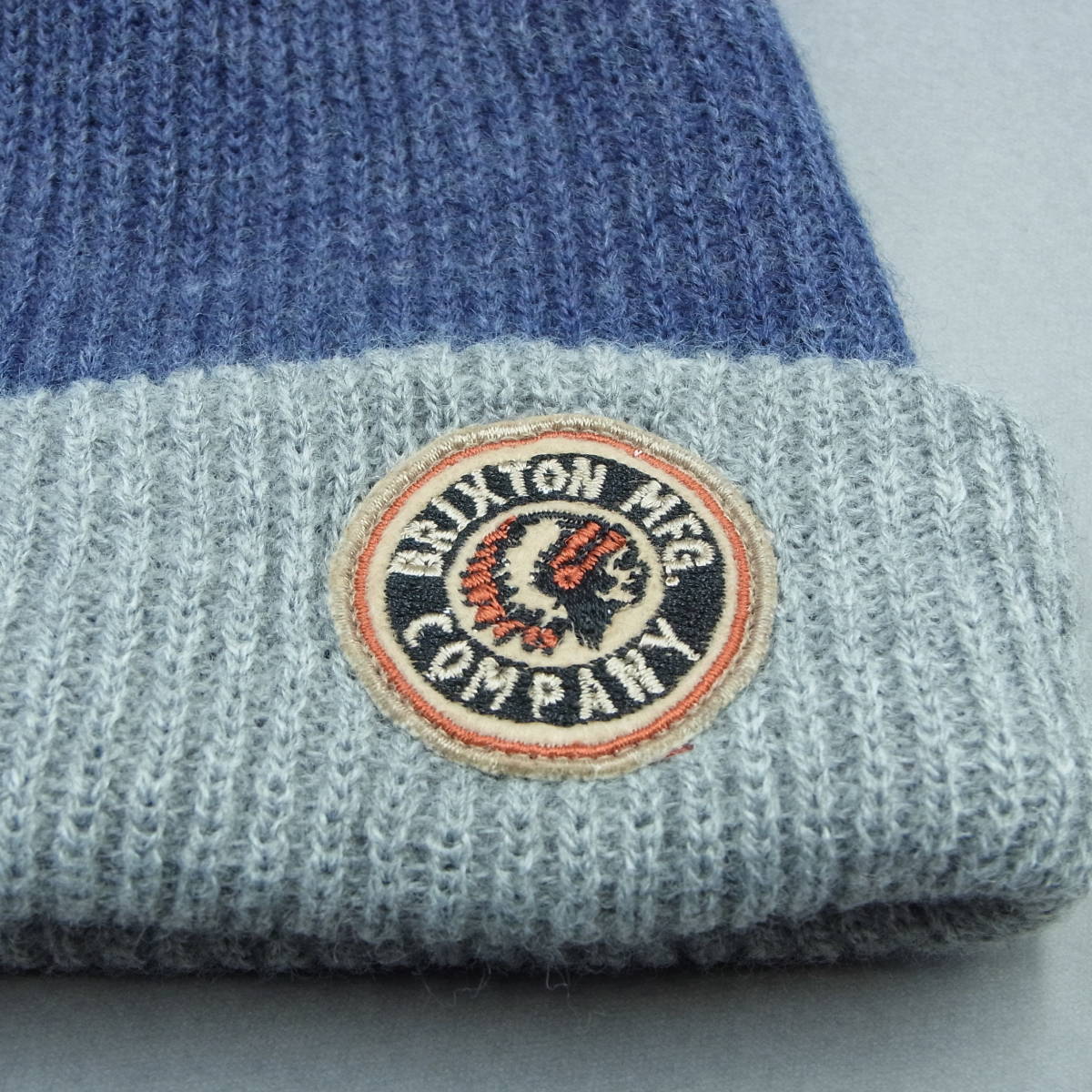 USA製 / Brixton / 2tone Knit Cap / Blue & Grey / ブリクストン ニットキャップ 帽子 Skateboard スケートボード Surf サーフィン_画像4