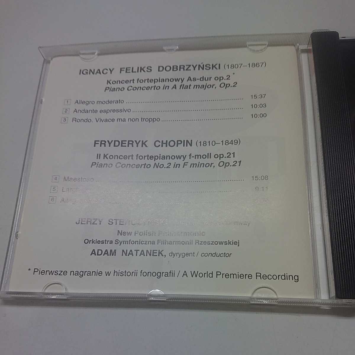 イェジー・ステルチンスキ/Dobrzynski :Piano Concerto Op.2/Chopin:Piano Concerto No.2 Op.21 (1994):Jerzy Sterczynski(p)/_画像3