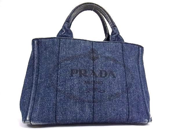 トートバッ PRADA カナパL/B1872B/DENIM☆お買い得品‼️の通販 by
