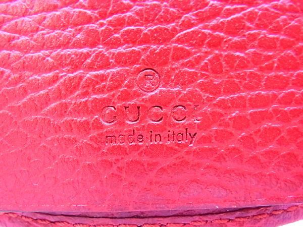 1円 □美品□ GUCCI グッチ 456118 GGマーモント レザー ゴールド 6連