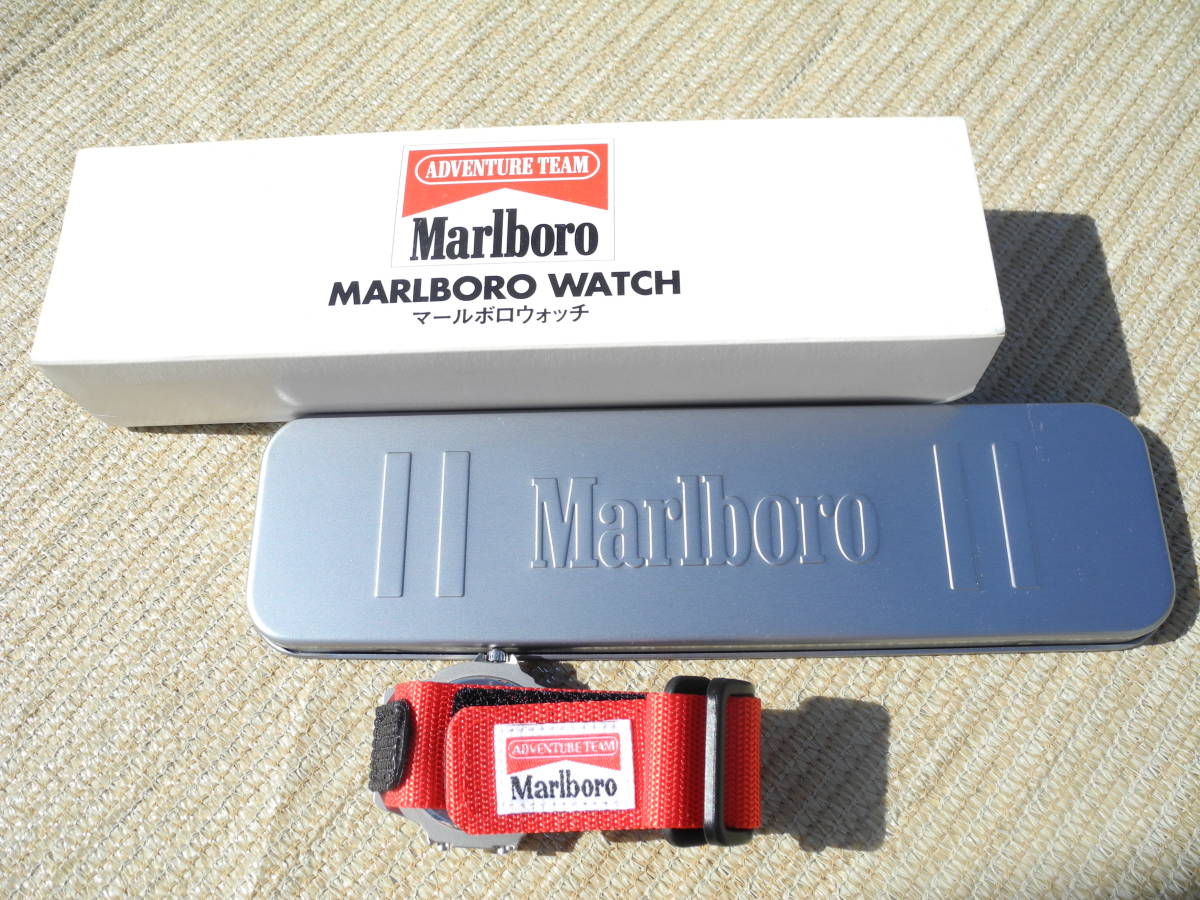 < unused > Marlboro Watch/ Marlboro watch / Marlboro adventure team /Marlboro Adventure Team - battery replaced -MAT1