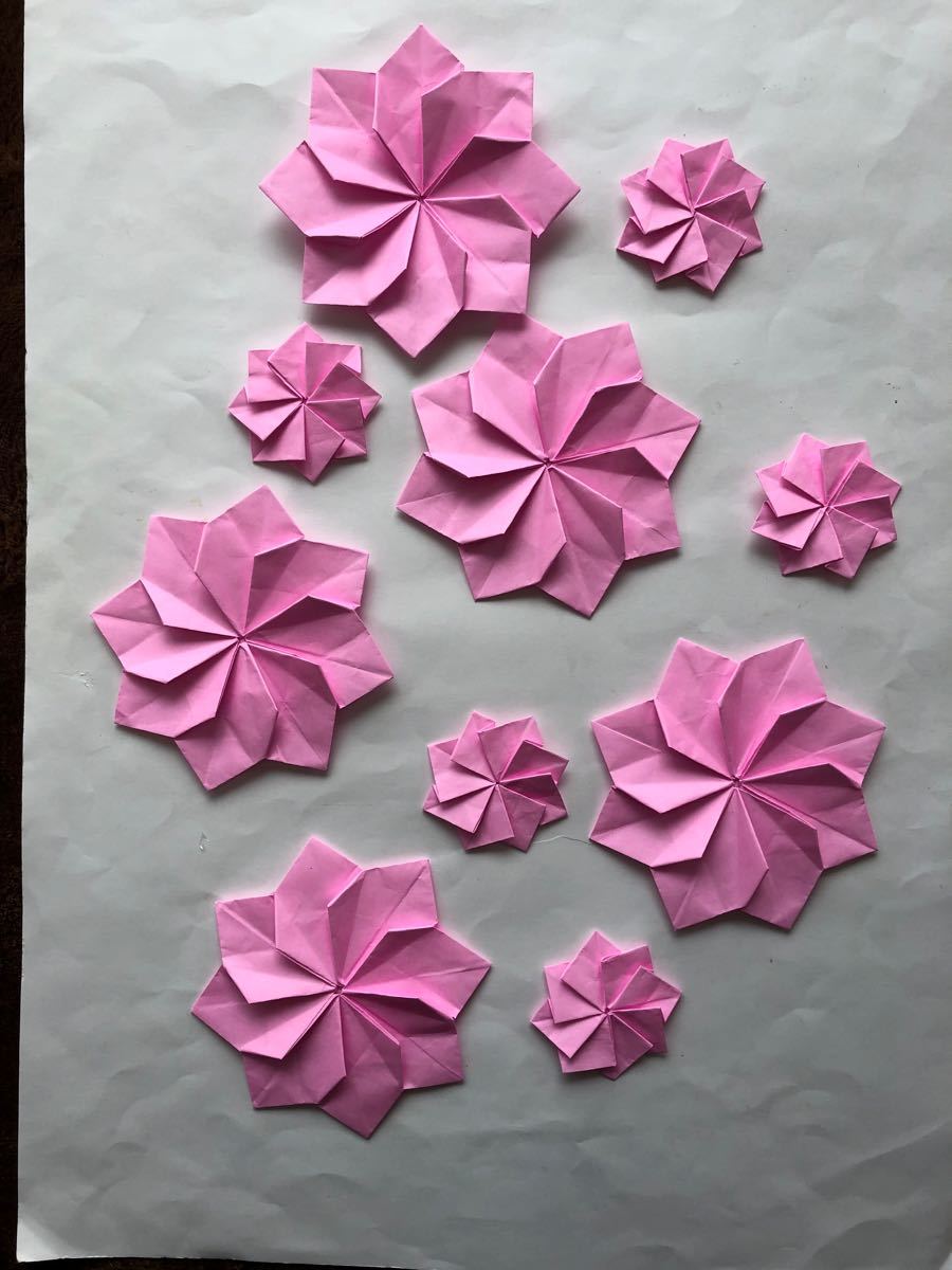 Paypayフリマ ハンドメイド 折り紙 花 10枚 壁面飾り 幼稚園 施設 卒業式 入園式 Paypayフリマ ハンドメイド 折り紙 花 10枚 壁面飾り 幼稚園 施設 卒業式 入園式