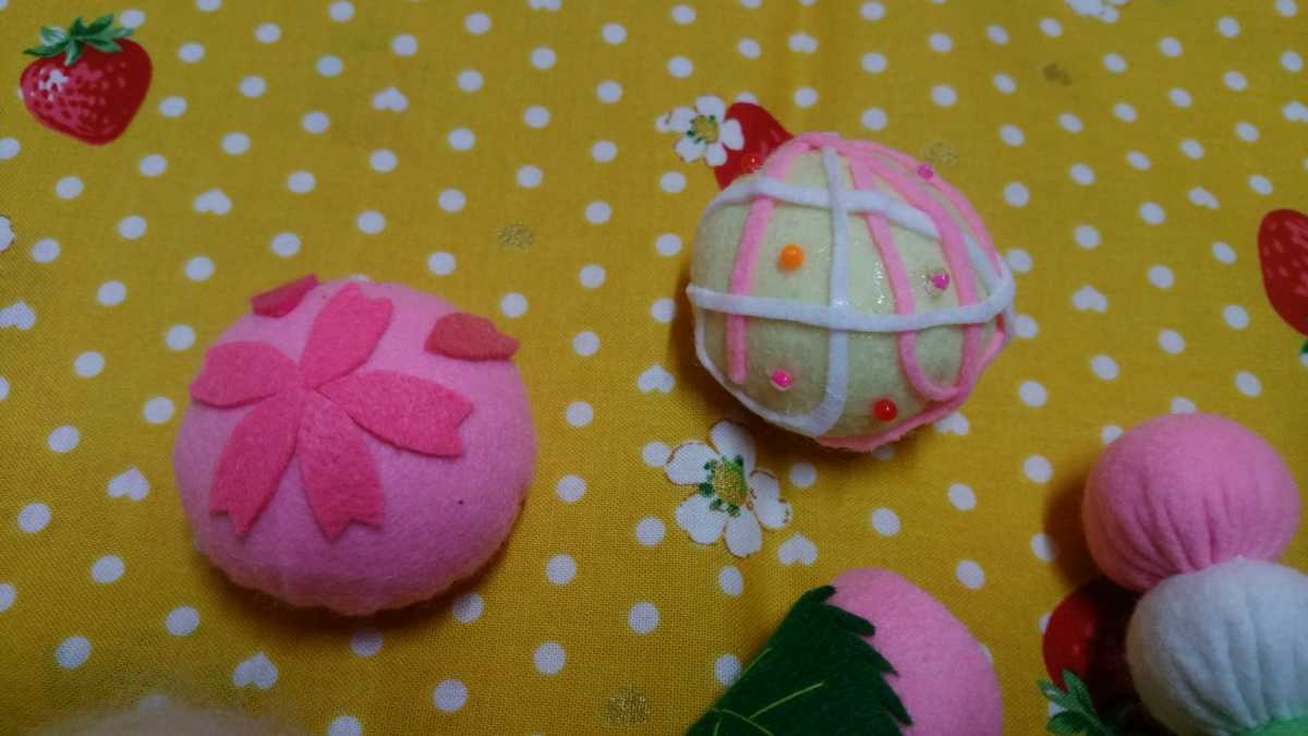 フェルトままごと　春の和菓子セット2 ハンドメイド _画像2