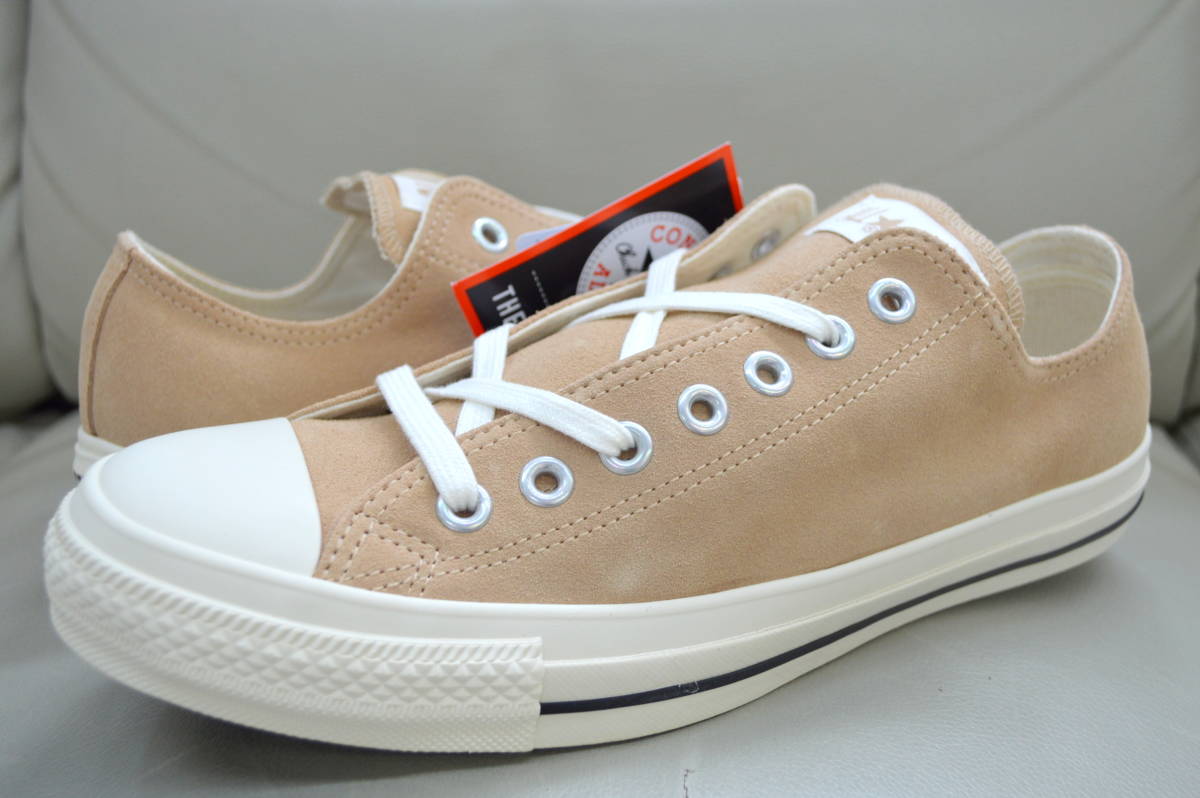 新品未使用 CONVERSE コンバース ALL STAR SUEDE OX オールスター スエード レザー 1SC430 キャメル 定価11,000円 送料無料 US7.5 26センチ_画像1