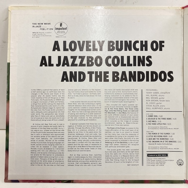 ■即決 Al Jazzbo Collins / a Lovely Bunch 32245 米オリジナル、Bellsound LW刻印 Terry Gibbs_画像6