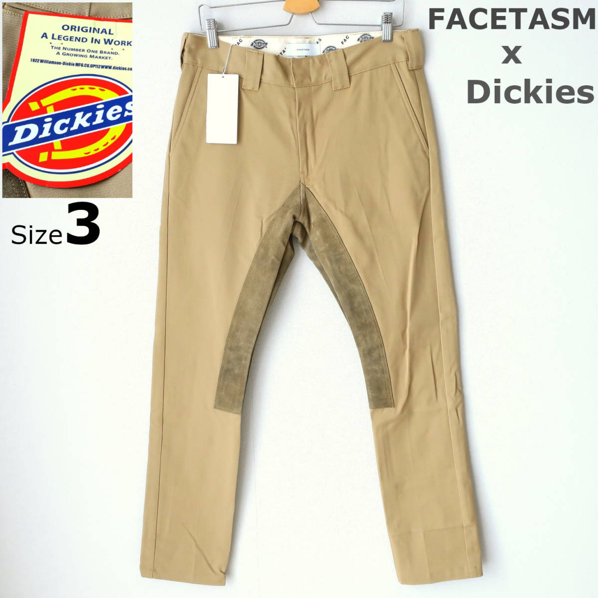  new goods unused goods fasetazmFACETASM × Dickies collaboration tapered chinos work pants pants khaki men's Size 3 / S size 