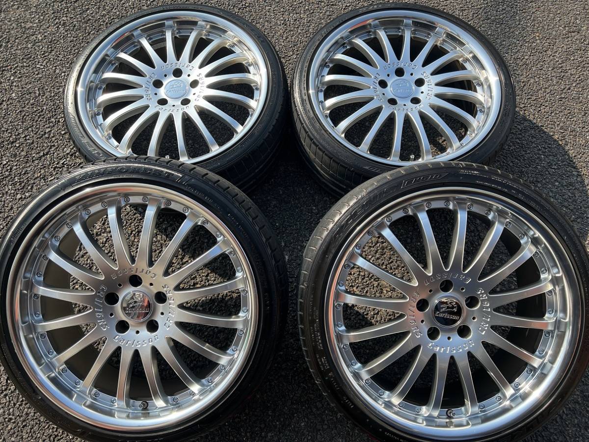 高級◇深リム◇美品 カールソン1/16 RS 9J通し PCD120 245/35R21 LS500