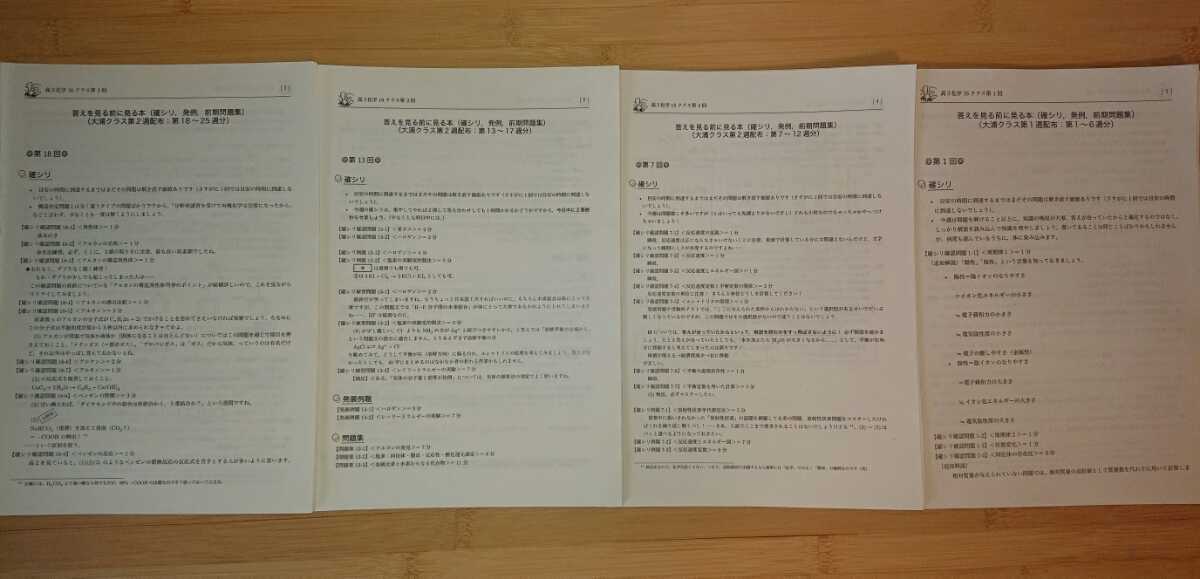鉄緑会 大浦先生 高3 化学 2019年度 確認シリーズ、発展例題 鉄緑会 大浦先生 高3 化学 2019年度 確認シリーズ、発展例題