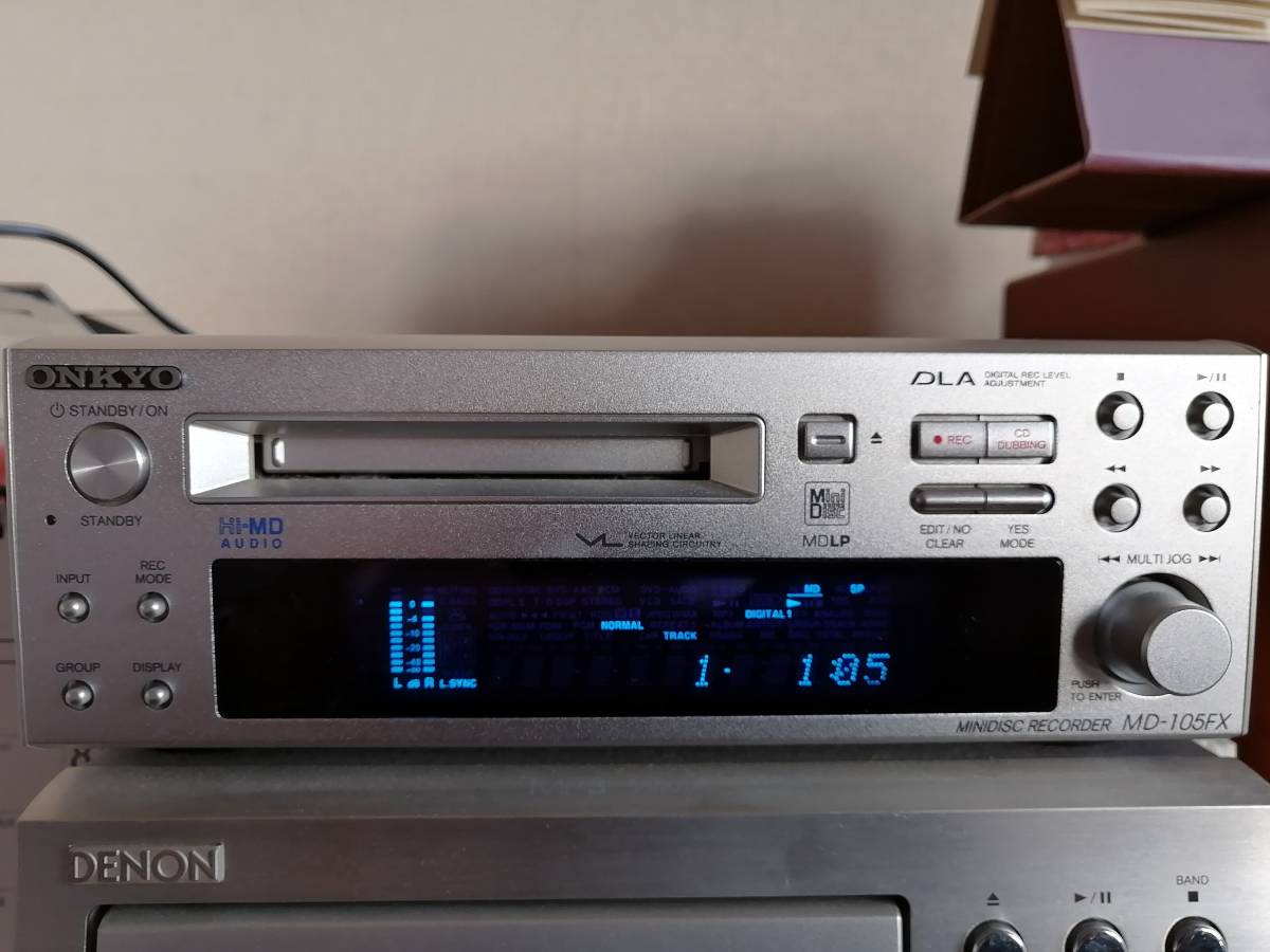 ONKYO INTEC205 Hi-MDデッキ MD-105FX(S) /シルバー