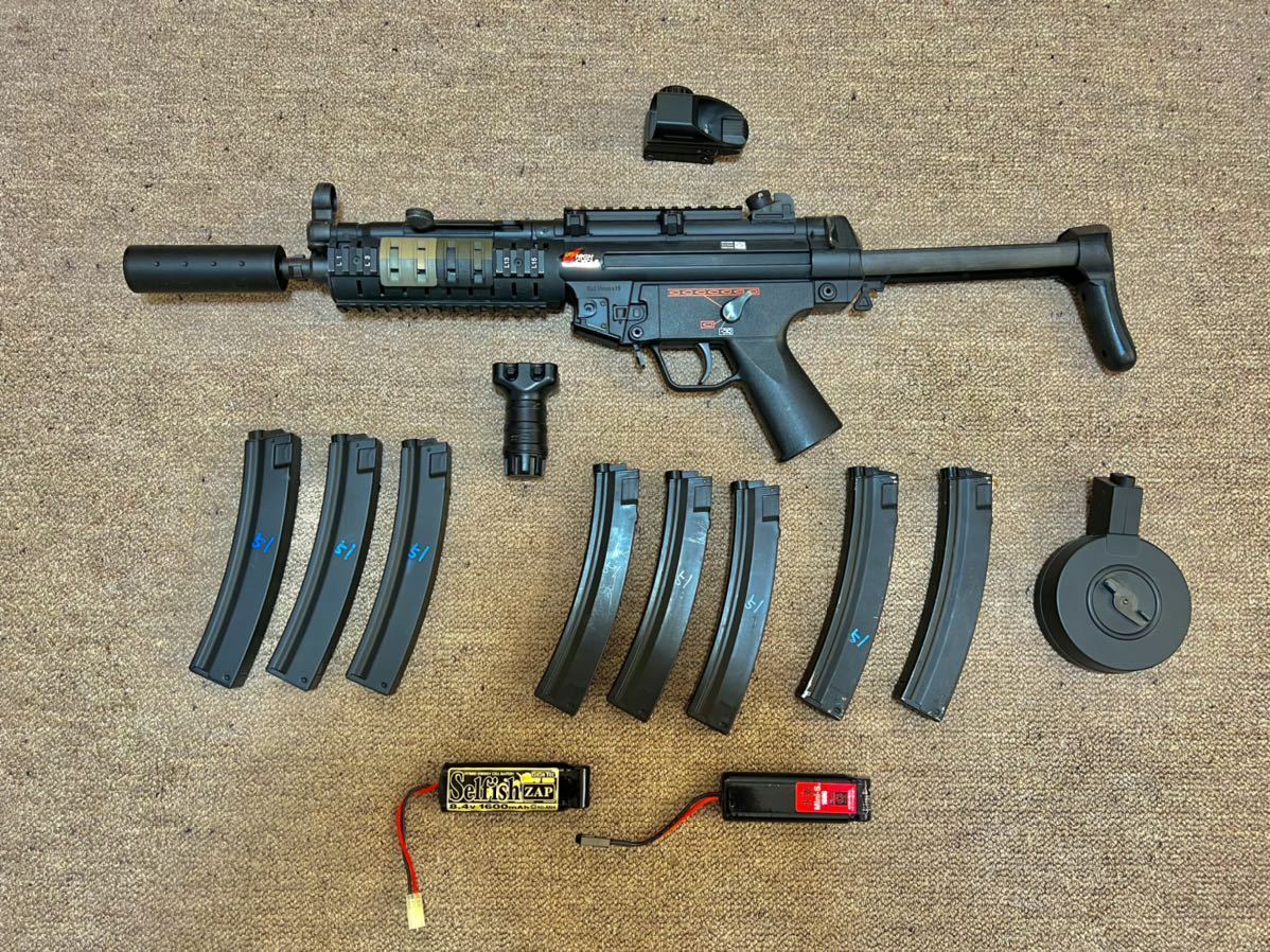 【超安い】 美品東京マルイ純正電動ガンMP5ネイビーホビーショー限定モデル絶版品+200良品 - トイガン
