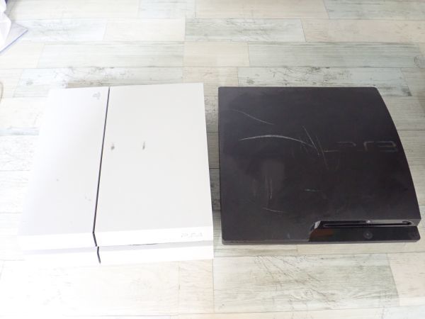 SR1407-80 SONY PlayStation4 PS4 CUH-1200A、PlayStation3 PS3 CECH-3000B プレステ本体のみ ２台まとめ ジャンク プレイステーション