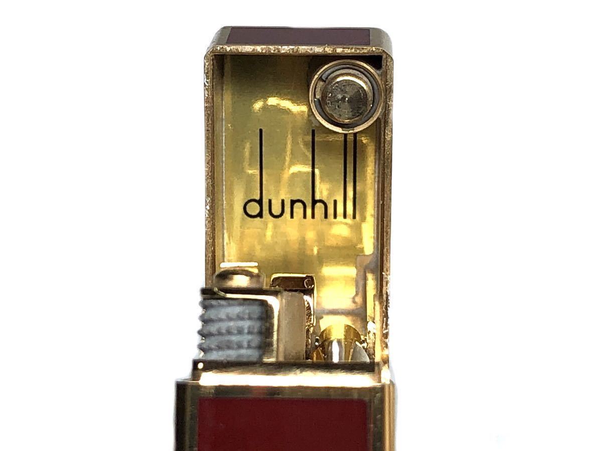 dunhill ダンヒル ガスライター ゴールド×ボルドー ラッカー 赤系 d