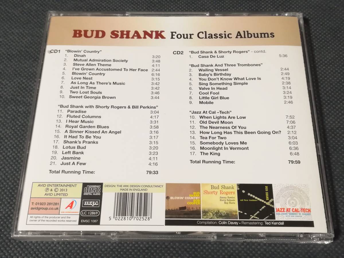 ●BUD SHANK Four Classic Albums #Blowin' Country【Shorty Rogers,Bob Cooperの画像2