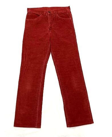 70's 1978 米国製 リーバイス LEVI'S 519-1584 コーデュロイ ストレート バーガンディ タロン42ジップ 表記W30 実寸W76L73 [l-0090]_画像1