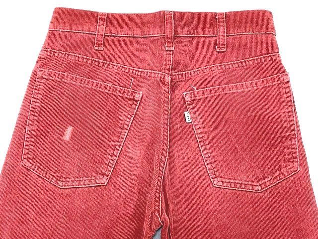 70's 1978 米国製 リーバイス LEVI'S 519-1584 コーデュロイ ストレート バーガンディ タロン42ジップ 表記W30 実寸W76L73 [l-0090]_画像9