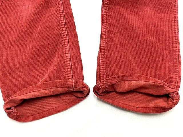 70's 1978 米国製 リーバイス LEVI'S 519-1584 コーデュロイ ストレート バーガンディ タロン42ジップ 表記W30 実寸W76L73 [l-0090]_画像6