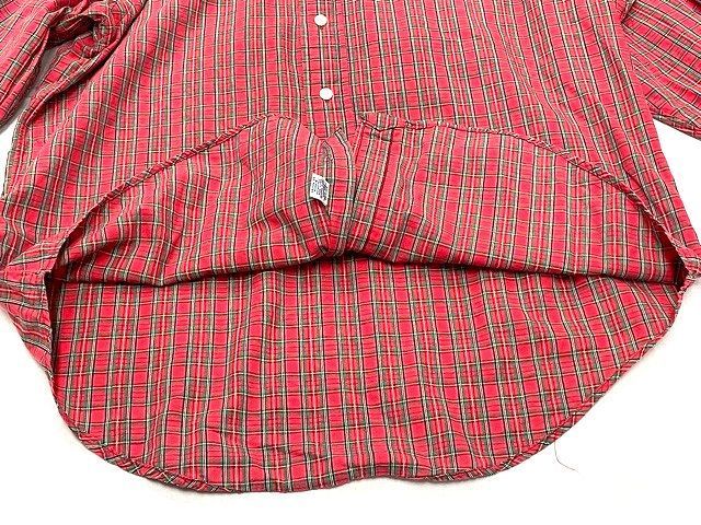 90's 香港製 ラルフローレン Polo Ralph Lauren BLAIRE コットンチェックシャツ ボタンダウン レッド 赤 サイズXS [l-0092]_画像4