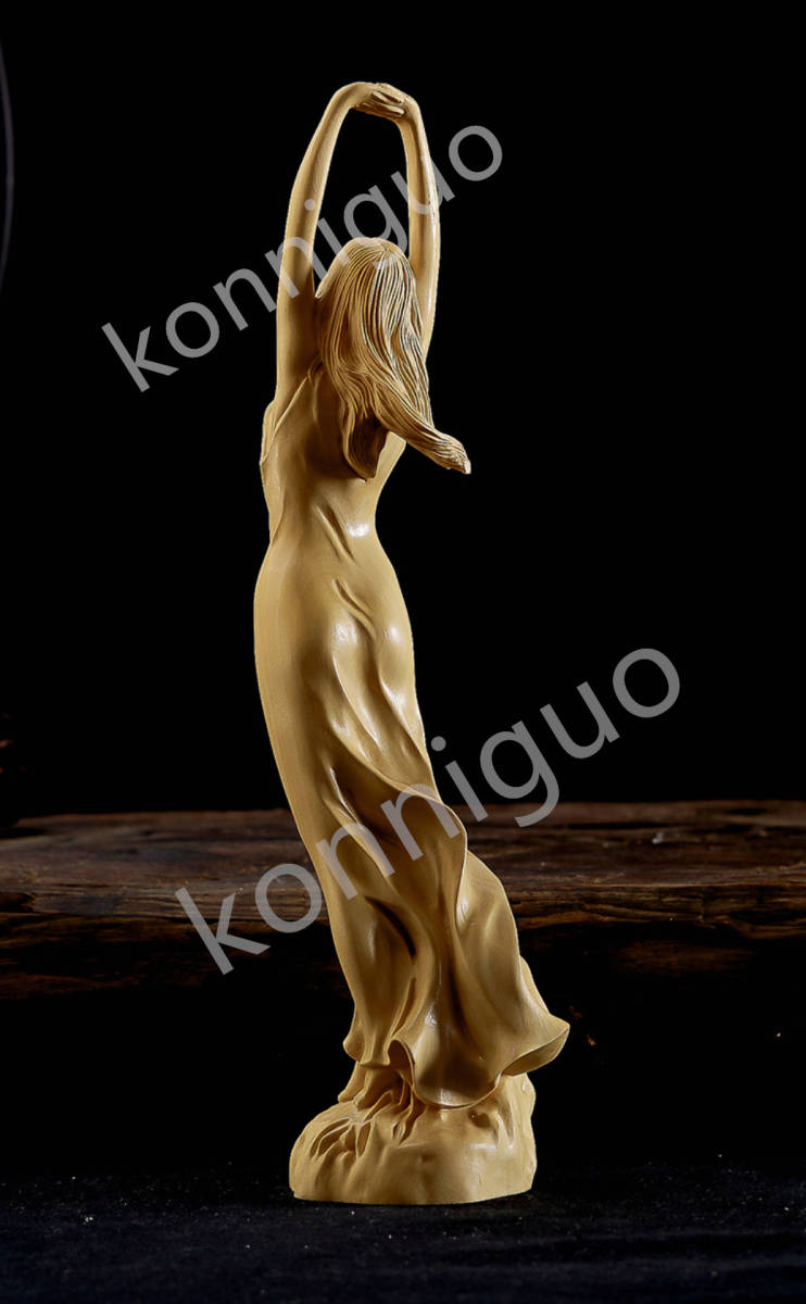[ finest quality. tree carving ] beautiful young lady beautiful woman woman god nude beautiful young lady .. image woman image oriental sculpture natural tree ornament Buxus microphylla made high class tree carving small .JS03