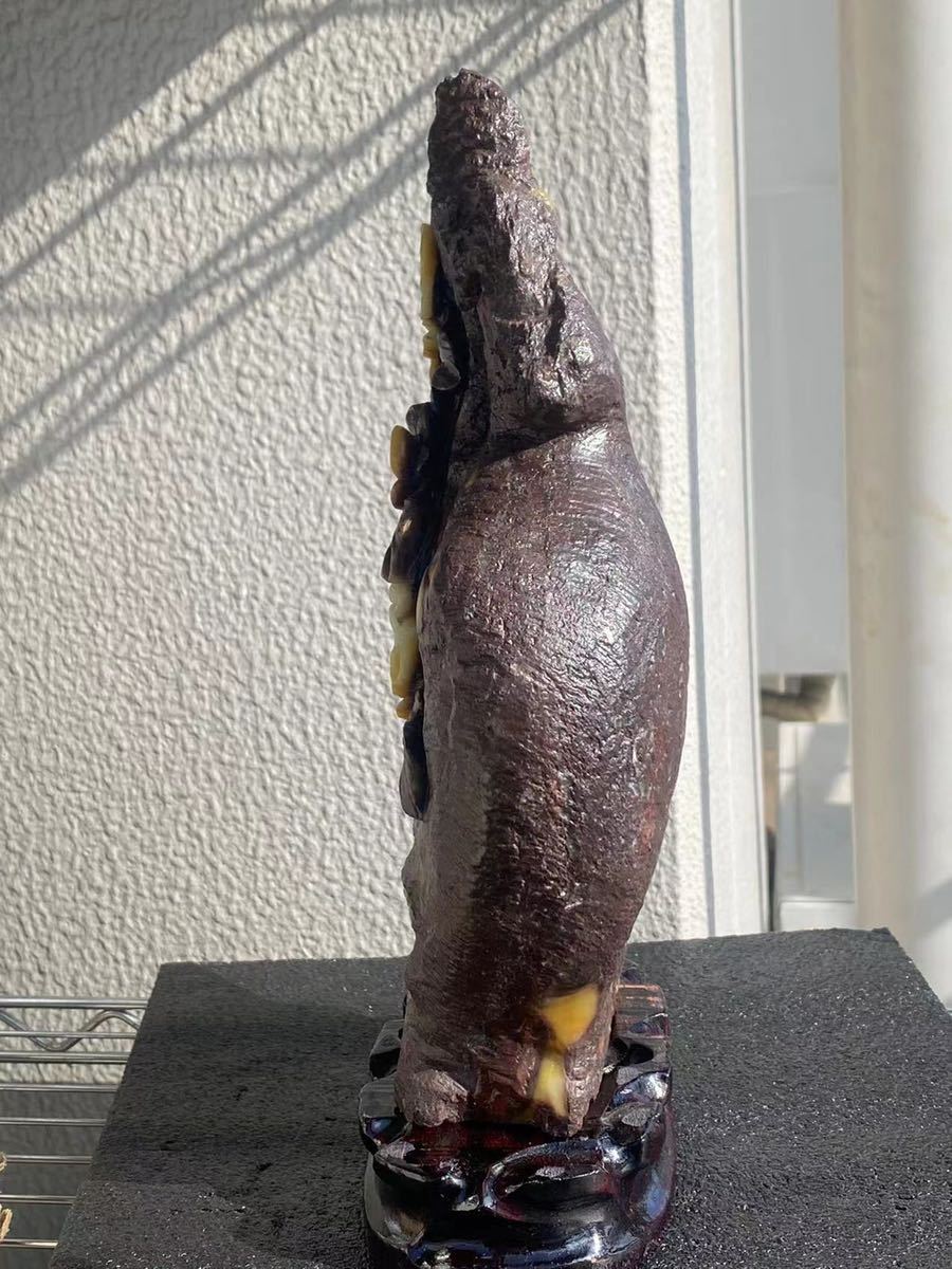 青田石 フラワー彫刻 3610g 博物館レベル 最高品質な青田石アート 精神