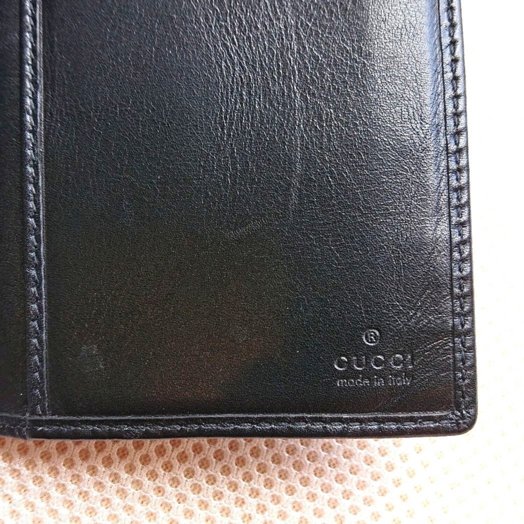【レア美品】GUCCIグッチ 長財布 長札入 シェリーライン 薄 シンプル