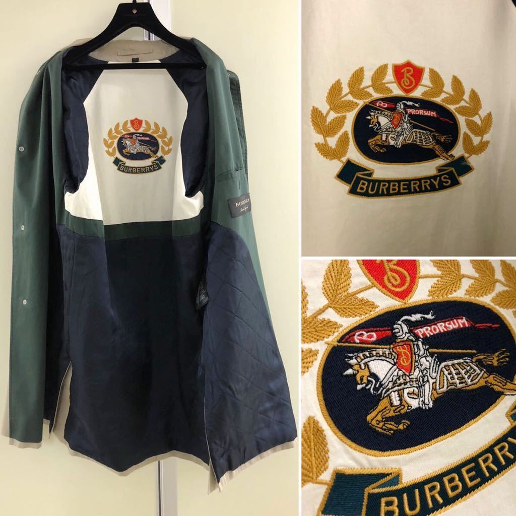 BURBERRY London England】Reissued beige waxedギャバジンcar coat L