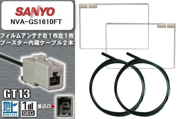 高品質 フィルムアンテナ ケーブル セット 地デジ サンヨー SANYO フルセグ ワンセグ 限定モデル GT13 NVA-GS1610FT 用 対応