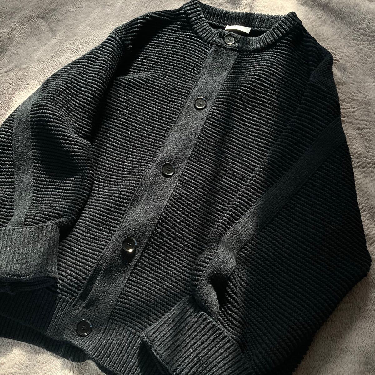 lidnm LOOP YARN WIDE CARDIGAN サイズM ブラック prorecognition.co