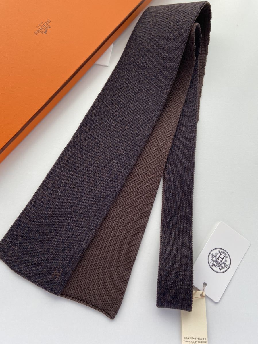 未使用 HERMES ネクタイ エルメス ニット タイ | bioimune.com.br