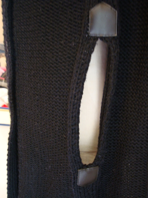 １/2 Un-demi　アンドゥミ　フーデッド　ポンチョ　セーター　F　黒_画像4