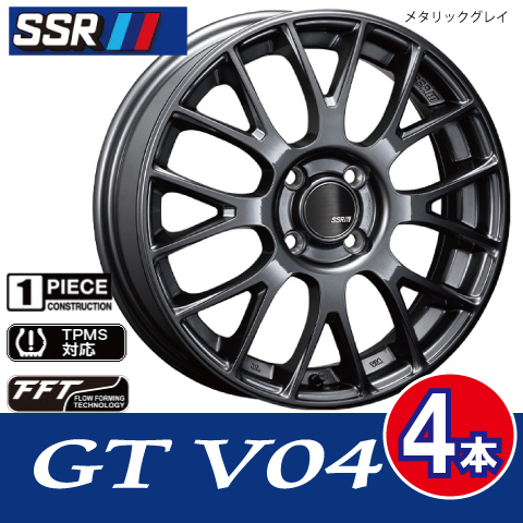 条件付送料無料 4本価格 SSR GTV04 MGR 16inch 4H100 6J+42 コンパクトカー_画像1