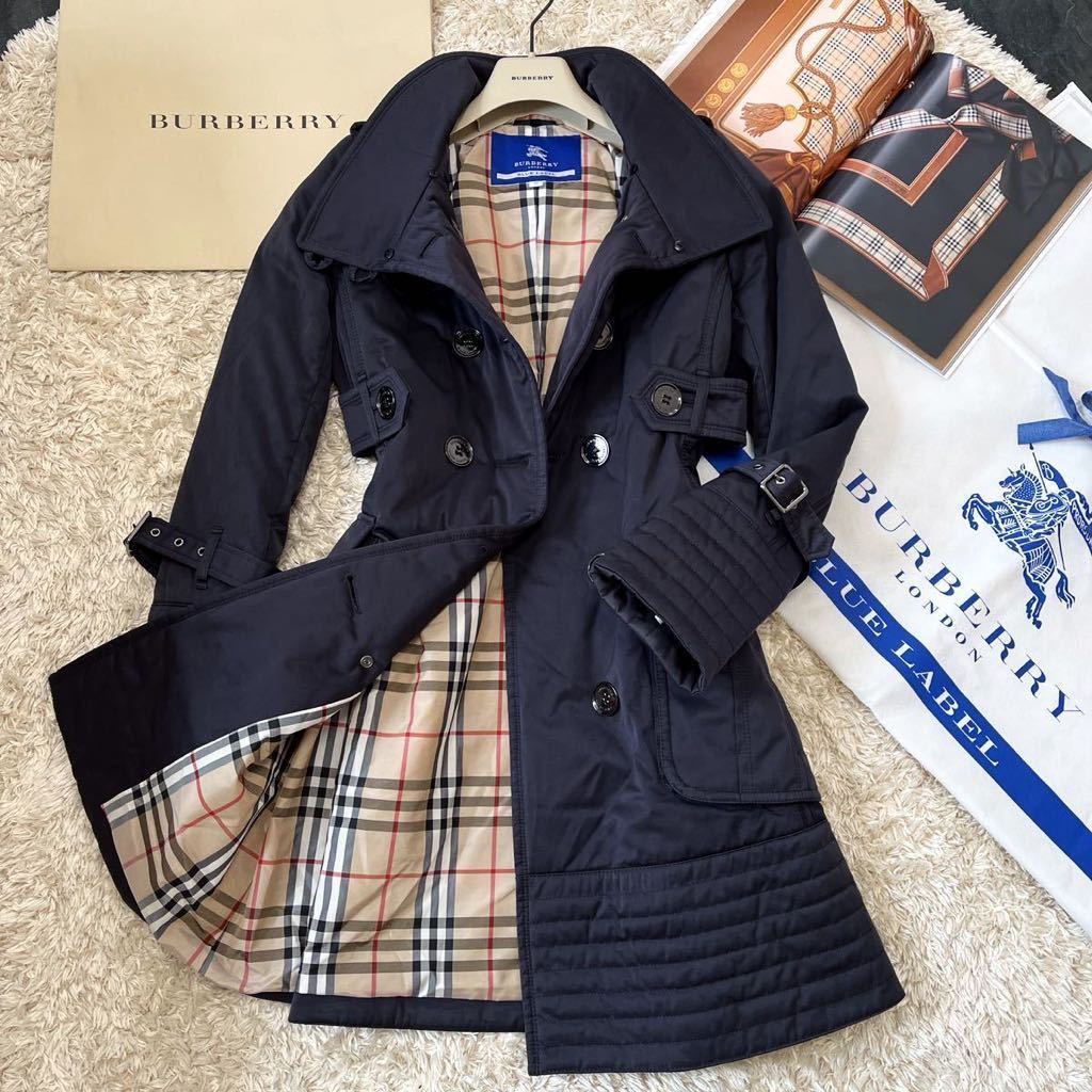 12万超☆美品BURBERRY BLUE LABEL 【正規カバー付き 】○極暖