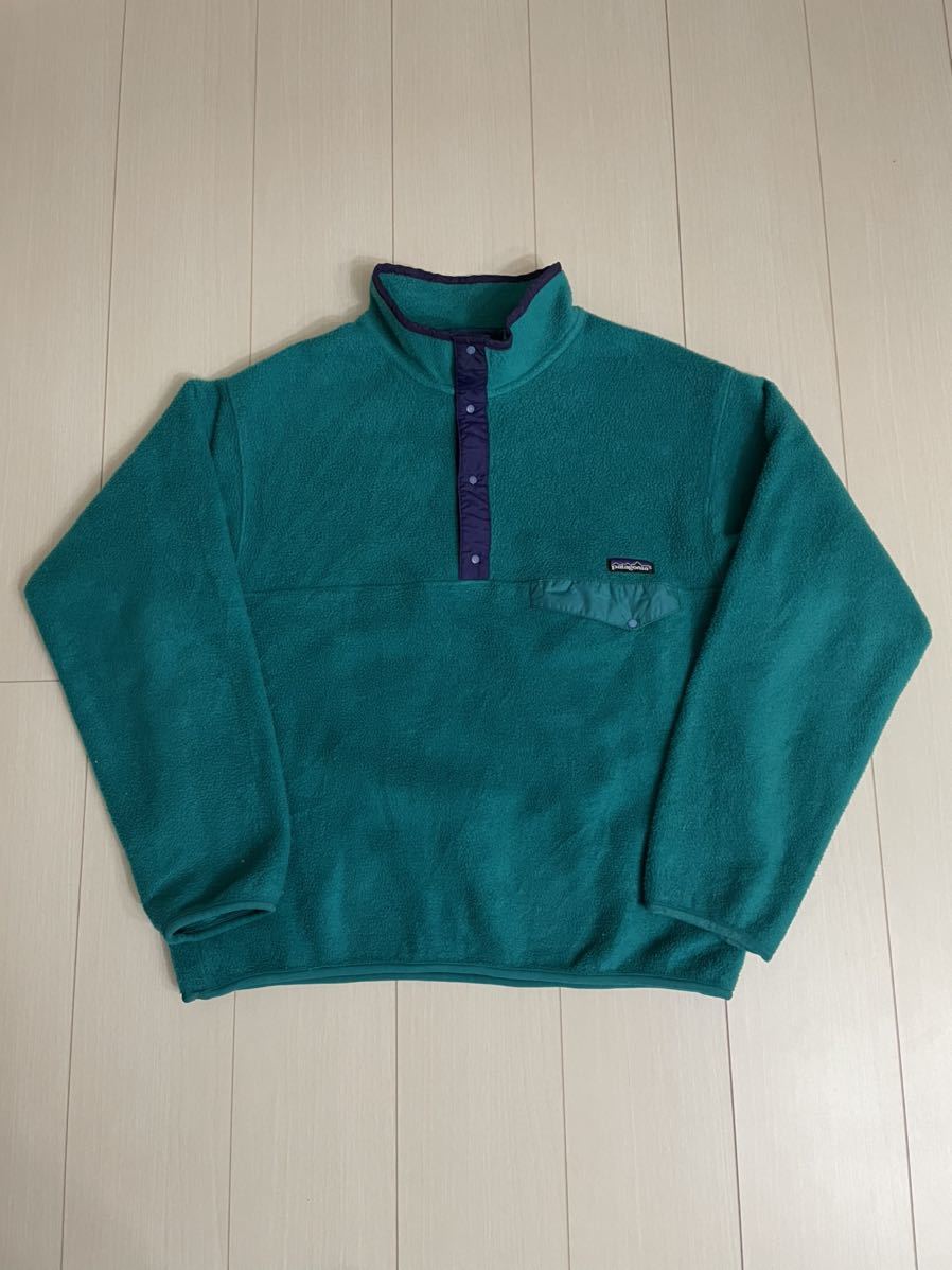 Patagonia 90s シンチラスナップT パタゴニア フリース スナップT プルオーバー エメラルドグリーン ジャマイカ製 フリースジャケット