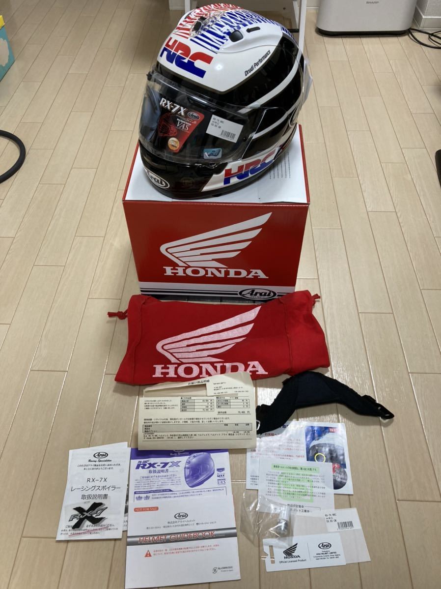 Arai アライ rx-7x HRC HONDA ホンダ L 59〜60 フルフェイス ...