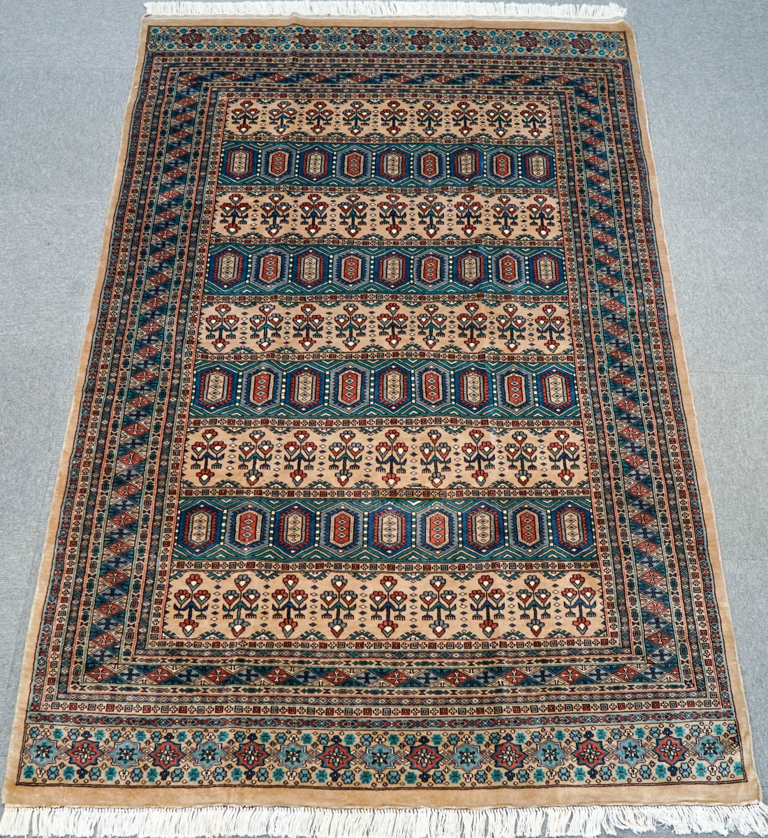 ファッションの パキスタン手織り絨毯 size:229×151cm stn:2358 高級ラグ　リビングラグ ラグ一般