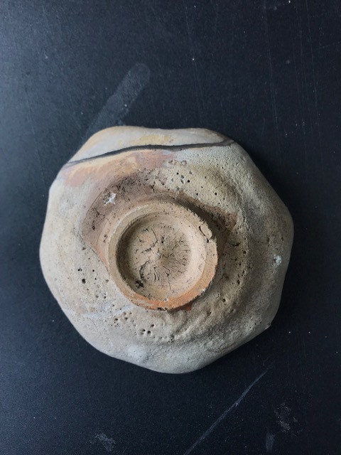 ☆古唐津 山瀬 斑 変形皿 盃 桃山時代