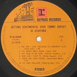 ♪試聴♪Jo Stafford / Getting Sentimental Over Tommy Dorseyの画像3