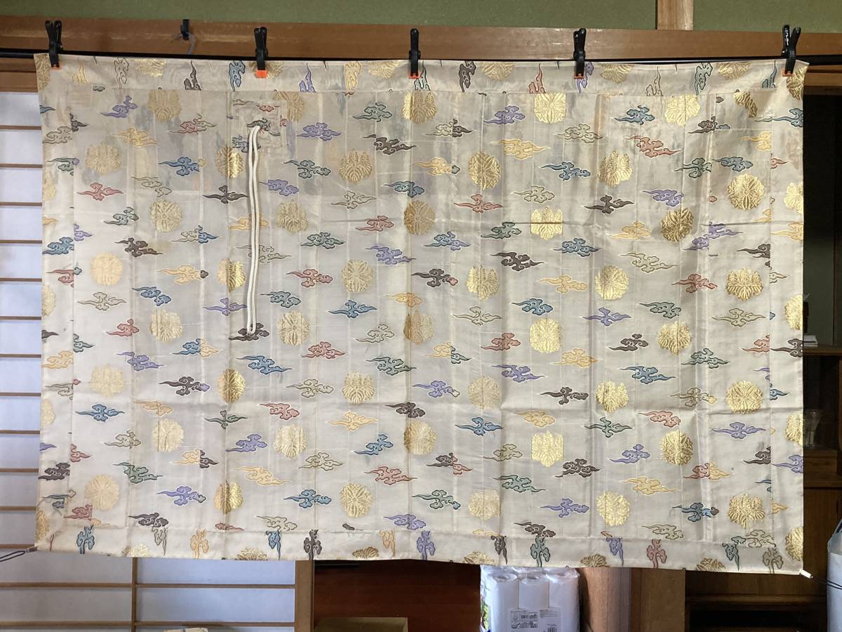 曹洞宗【九条袈裟】雲 両山紋総柄模様 両山紋 錦糸刺繍 三点セット 法要葬儀僧侶仏具装束法衣