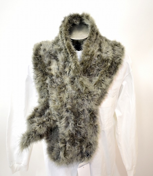 MISS CODE（ミスコード）PLUMES FEATHER Scarf DELICE 羽毛 フェザー マフラー ストール FUR ファー 七面鳥 MARABU 毛皮 フォックス_画像4