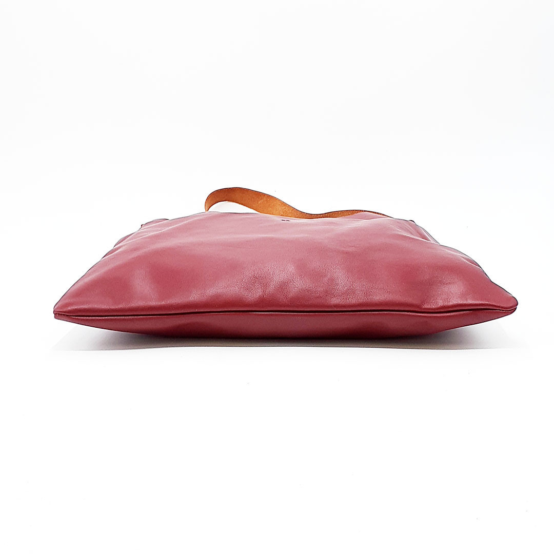 送料無料 超美品 アンリークイール HENRY CUIR ハンドバッグ ワンハンド ショルダーバッグ 鞄 肩掛け レザー 本革 赤茶系 レディース_画像5