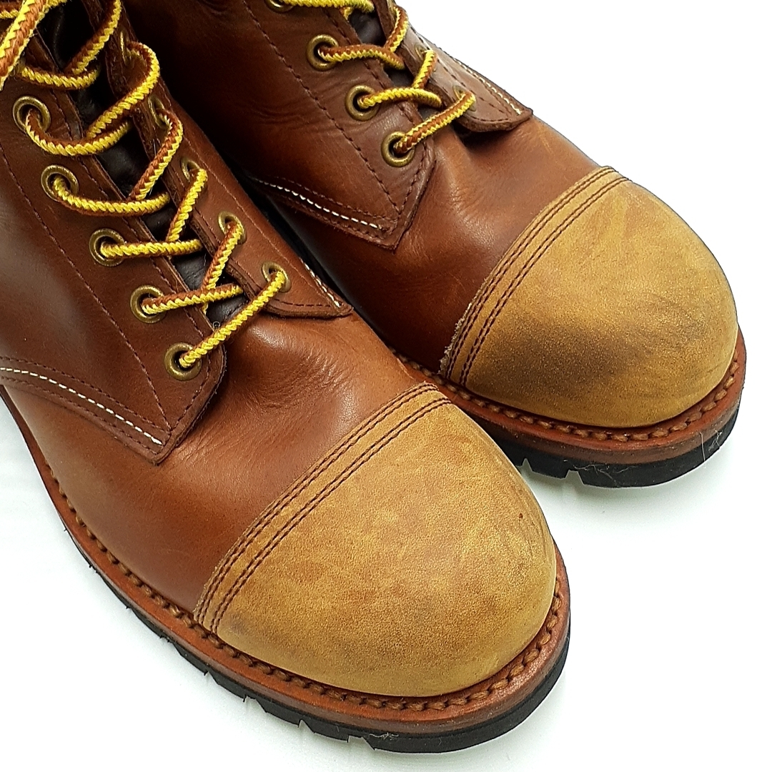  free shipping Warehouse WAREHOUSE boots shoes shoes 9406 Ran bar man LUMBERMAN leather original leather 8 26.5cm corresponding tea brown group men's 