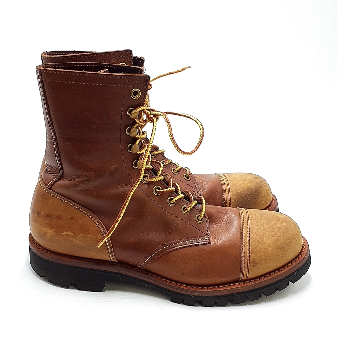  free shipping Warehouse WAREHOUSE boots shoes shoes 9406 Ran bar man LUMBERMAN leather original leather 8 26.5cm corresponding tea brown group men's 