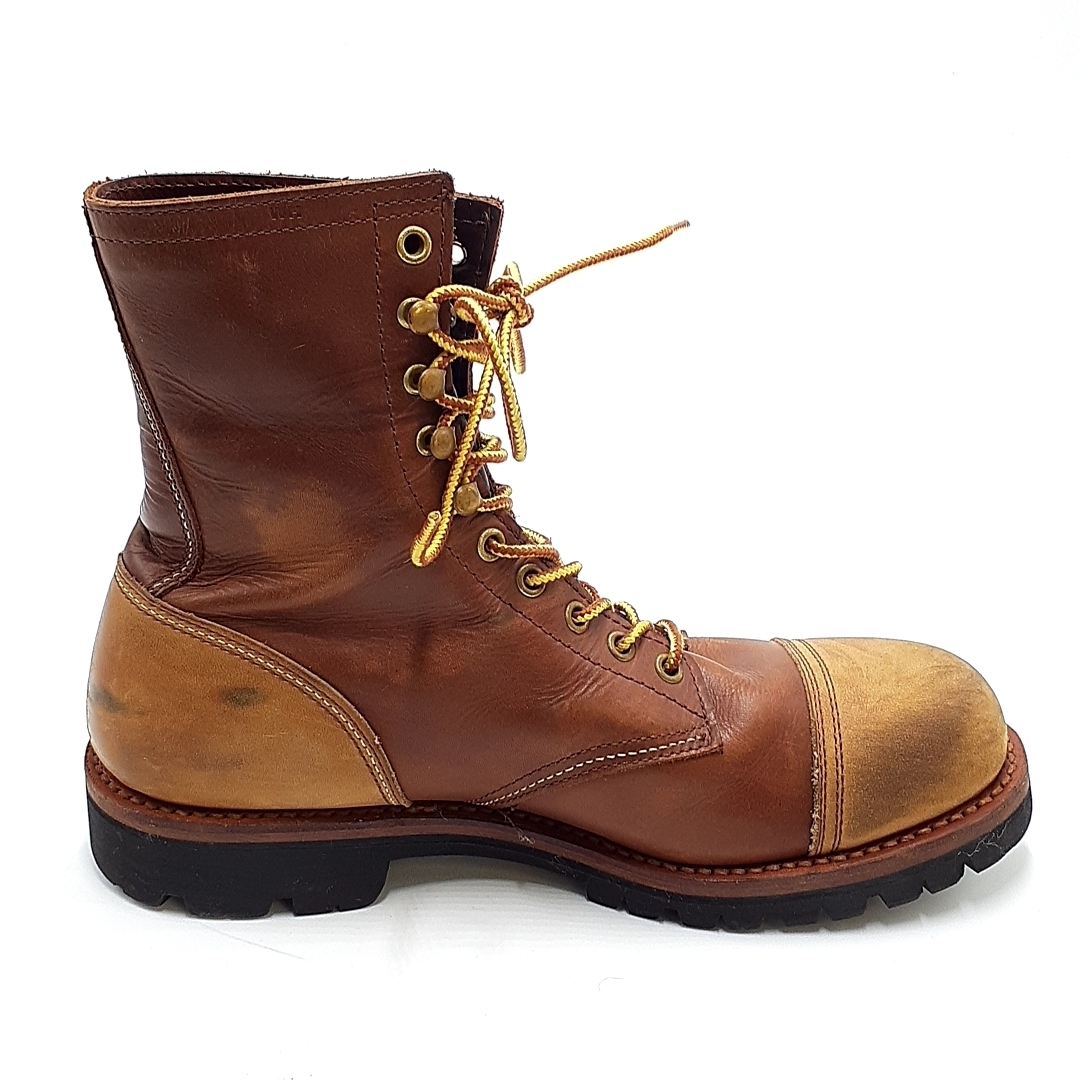  free shipping Warehouse WAREHOUSE boots shoes shoes 9406 Ran bar man LUMBERMAN leather original leather 8 26.5cm corresponding tea brown group men's 