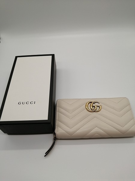 超人気高品質 GUCCI グッチ GGマーモント ラウンドファスナー長財布