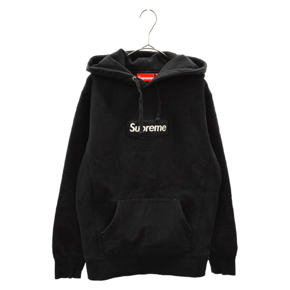 激安正規品 シュプリーム 16AW Box Logo Hooded Sweatshirt ボックスロゴプルオーバーパーカー ブラック Sサイズ