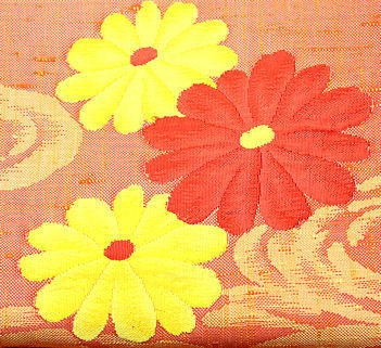 手織り紬 名古屋帯 正絹 刺繍菊 Sサイズ N2010 未使用品 レディース オールシーズン_画像2