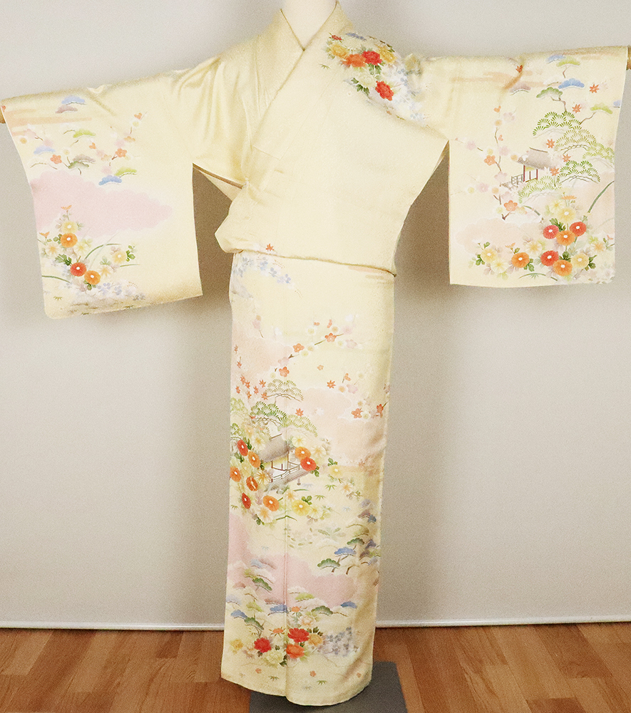 【高品質】 松竹梅 黄色 正絹 袷 訪問着 菊 送料無料 卒業式 入学式 レディース 着物 新品 ki25435 Lサイズ 洛中図 蘭 牡丹 仕立て上がり 【高品質】 松竹梅 黄色 正絹 袷 訪問着 菊 送料無料 卒業式 入学式 レディース 着物 新品 ki25435 Lサイズ 洛中図 蘭 牡丹 仕立て上がり