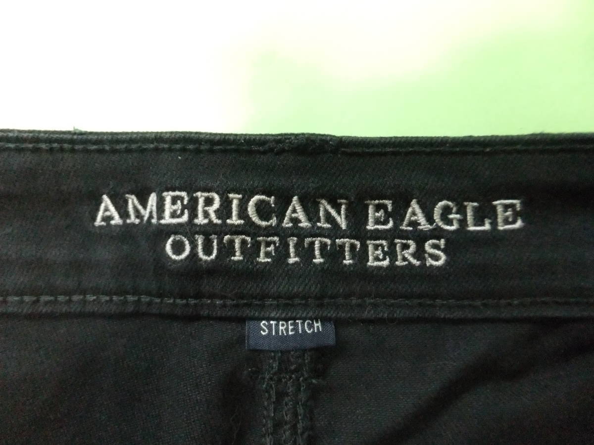 ◎AMERICAN EAGLE アメリカンイーグ ショートパンツ ショーパン カットオフショートパンツ ストレッチ レディース サイズ34 黒色_画像6