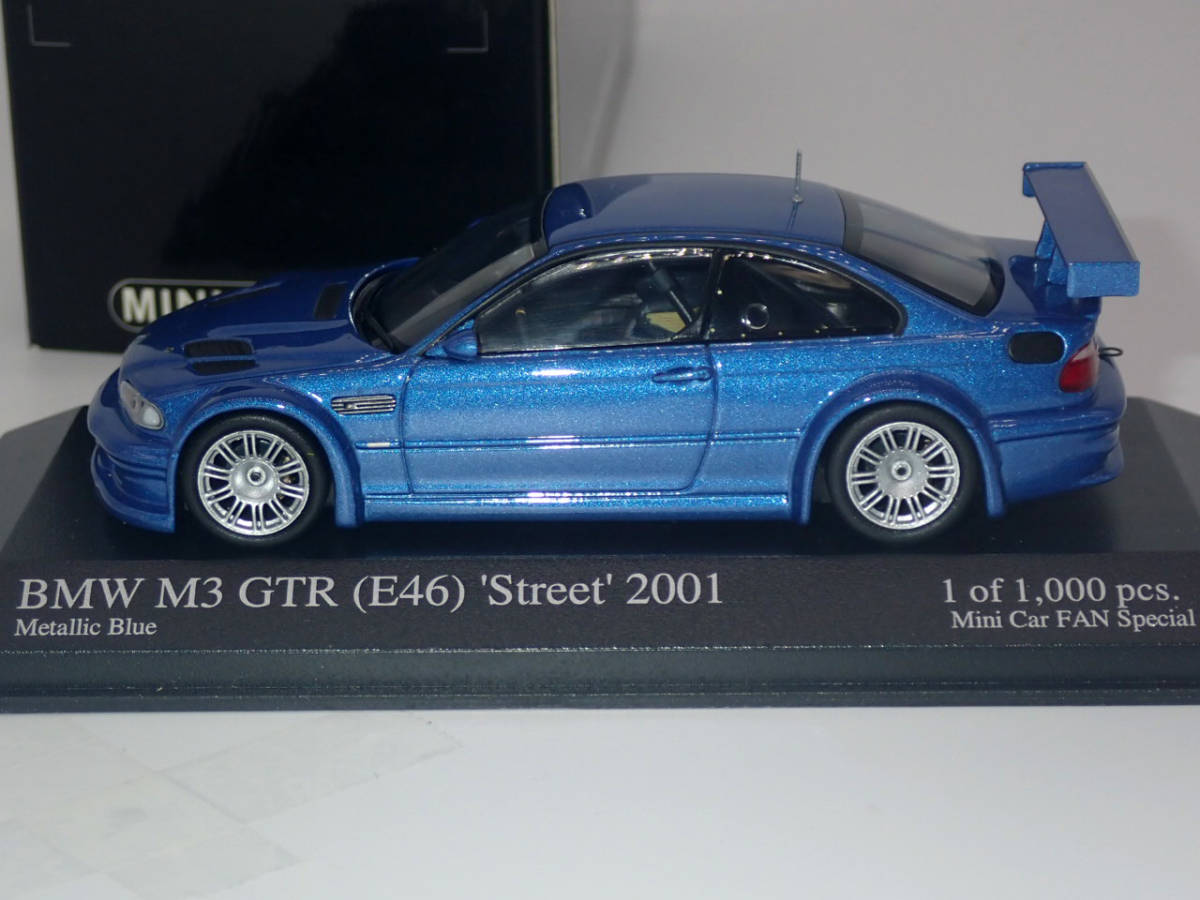 PMA ミニカーファン特注 MiniCarFAN SpecialModel 1/43 BMW E46 M3 GTR Street 2001 Metallic Blue 407/1000